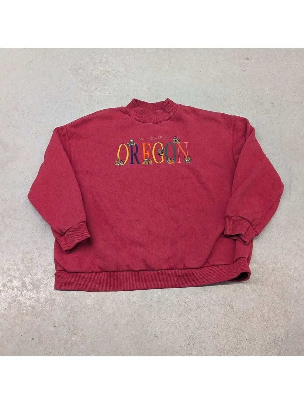 Vintage 90s Portland Oregon Wildlife Boxy Crew Neck Sweater